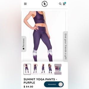 Colorado Threads - Mauve Summit Yoga Pants